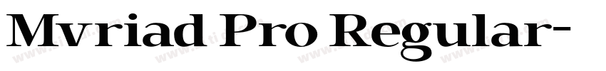 Mvriad Pro Regular字体转换